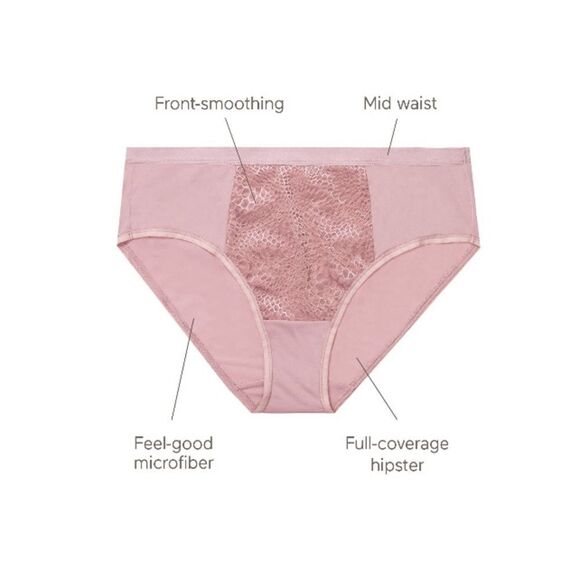 Tummy-Smoothing Microfiber Hipsters Underwear Panty 2, 3-Packs Size S5 - Picture 5 of 5